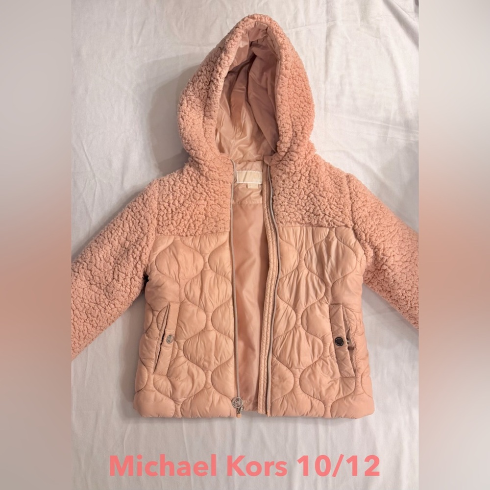 Michael Kors Kids Pink Puffer Jacket